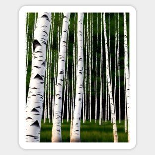 A Birch of Trees Sticker